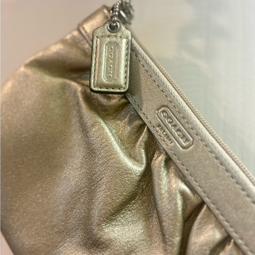 Coach Legacy Metallic Gold Wristlet